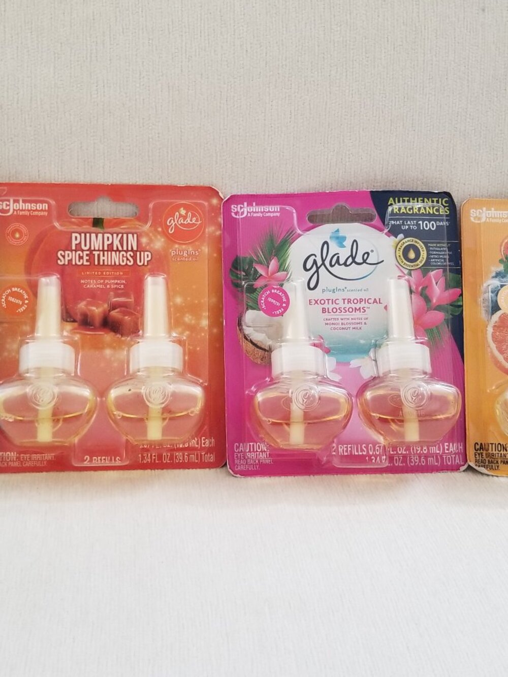 4 Glade  Packages plug ins mix lot Brand New